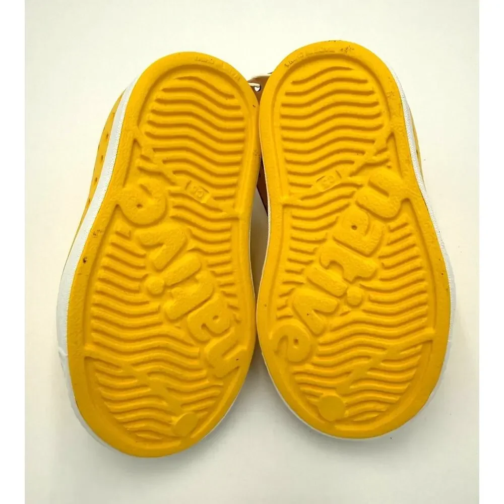 NEW! Native Jefferson Child Shoes - Crayon Yellow/Shell White - c5 (toddler 5)